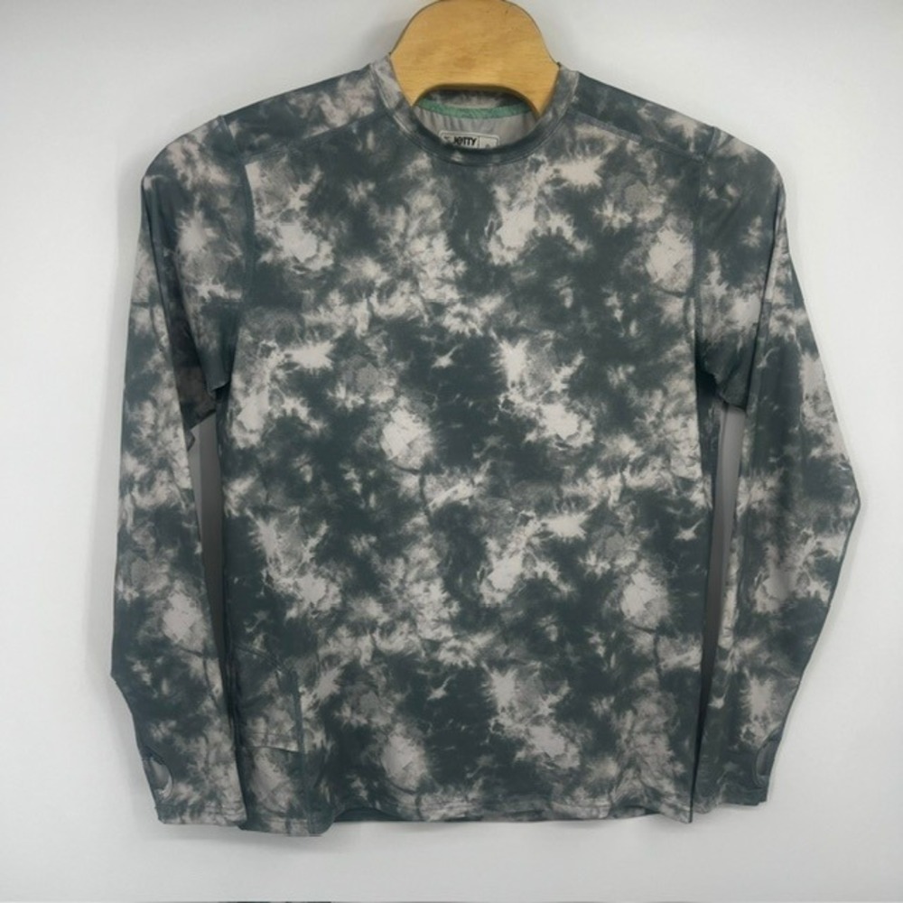 Jetty Men's Tie Dye Performance Long Sleeve Shirt Size Small with Thumbholes